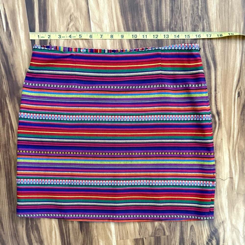 Anthropologie Multicolor Striped Mini Skirt